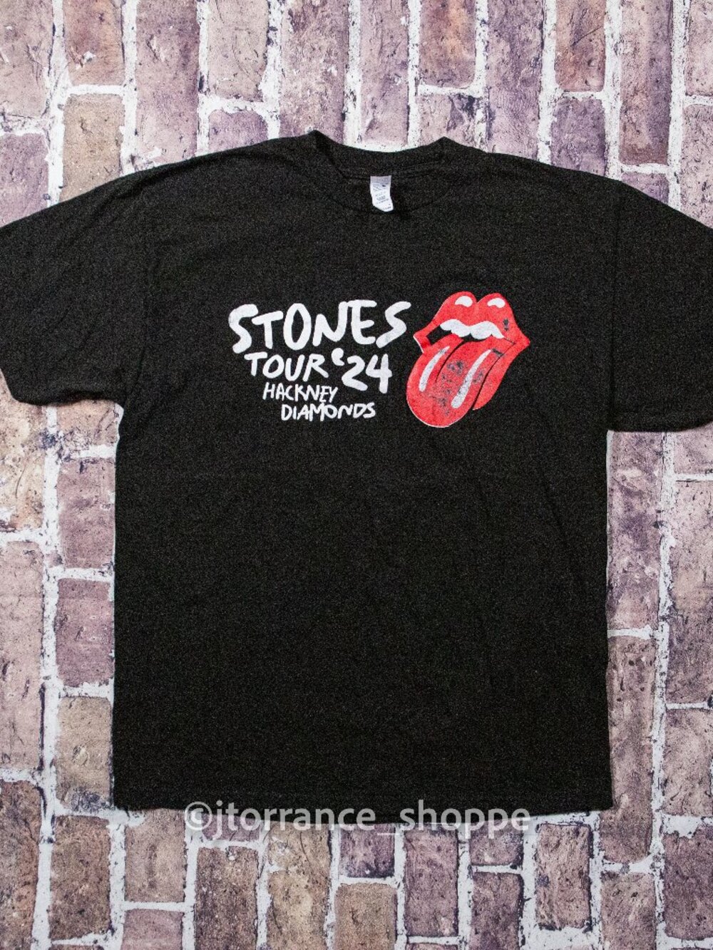 L ~ Rolling Stones Hackney Diamonds Tour 2024 Shirt Original Authentic